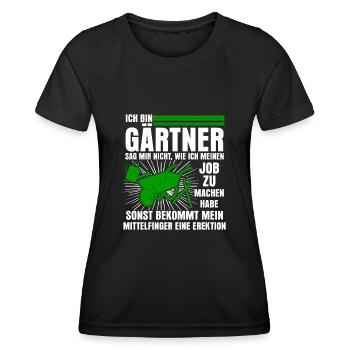 Galabauer Gartenbau Galabau Gärtner - Frauen Funktions-T-Shirt - Schwarz - Vorne - AI Model Female 172 light (172cm)