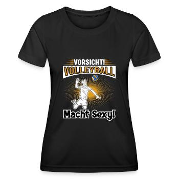 Volleyball macht Sexy Volleyballspieler - Frauen Funktions-T-Shirt - Schwarz - Vorne - AI Model Female 172 light (172cm)