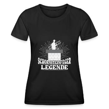 Schornsteinfeger Legende - Frauen Funktions-T-Shirt - Schwarz - Vorne - AI Model Female 172 light (172cm)