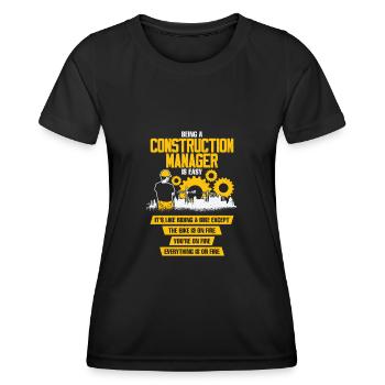 Construction Site Profession Construction Manager Construction Manager Gift - Women's Functional T-Shirt - black - Front - AI Model Female 172 light (172cm)