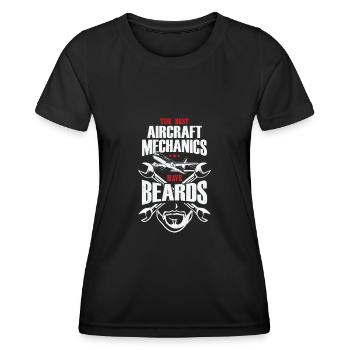 Bart Aircraft Mechanic Cadeau - T-shirt sport Femme - noir - Devant - AI Model Female 172 light (172cm)