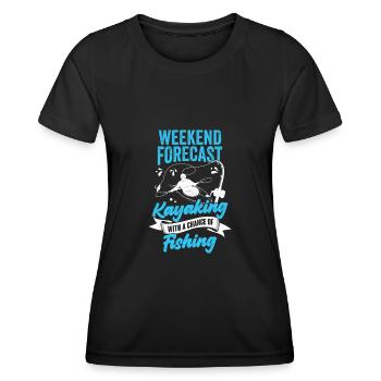 Kajak Kajakfahren Angeln Kajakfahrer Geschenk - Frauen Funktions-T-Shirt - Schwarz - Vorne - AI Model Female 172 light (172cm)