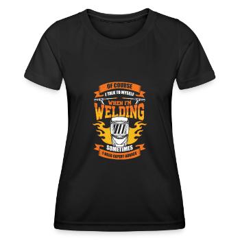 Welding Profession Job Work Welder Gift - Women's Functional T-Shirt - black - Front - AI Model Female 172 light (172cm)