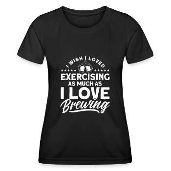 J’adore les brasseurs de sourcils - T-shirt sport Femme - noir - Devant - AI Model Female 172 light (172cm)