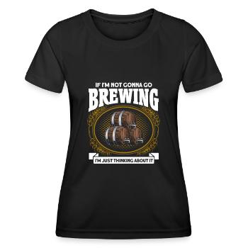 Brauen Ich denke nur darüber nach Brauer - Frauen Funktions-T-Shirt - Schwarz - Vorne - AI Model Female 172 light (172cm)
