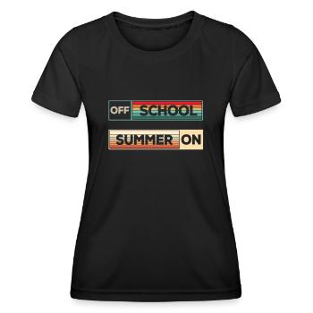 Schule Ist Draußen, Sommer Auf - Frauen Funktions-T-Shirt - Schwarz - Vorne - AI Model Female 172 light (172cm)