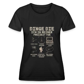 Guitariste, guitariste, guitariste - T-shirt sport Femme - noir - Devant - AI Model Female 172 light (172cm)