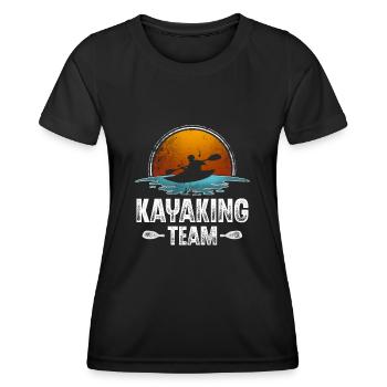 Kayak Kayaking Paddle Kayaker Kayaker - T-shirt sport Femme - noir - Devant - AI Model Female 172 light (172cm)