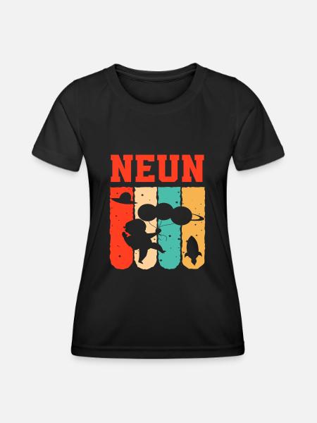 Astronaut 9th Birthday Space Boy Gift - Women's Functional T-Shirt - black