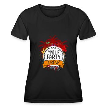 Malle Party Crew Mallorca Fête Vacances - T-shirt sport Femme - noir - Devant - AI Model Female 172 light (172cm)