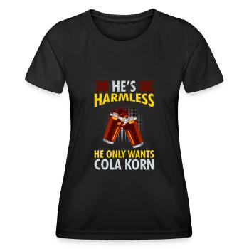 Il veut juste boire du cola grain Festival Malle - T-shirt sport Femme - noir - Devant - AI Model Female 172 light (172cm)