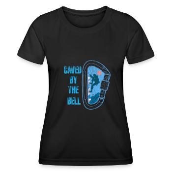 Klettern Bergsport Kletterer - Frauen Funktions-T-Shirt - Schwarz - Vorne - AI Model Female 172 light (172cm)