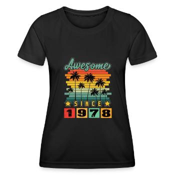 Awesome Since 1978 - Women's Functional T-Shirt - black - Front - AI Model Female 172 light (172cm)