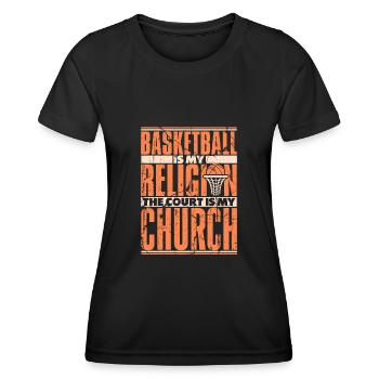 Basketballtrainer Basketball Trainer Coach - Frauen Funktions-T-Shirt - Schwarz - Vorne - AI Model Female 172 light (172cm)