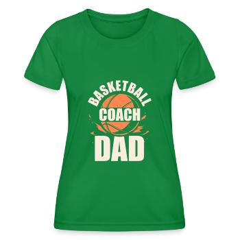 Basketballtrainer Entraîneur de basket-ball - T-shirt sport Femme - vert - Devant - AI Model Female 172 dark (172cm)
