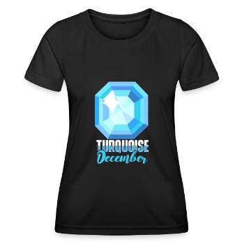 Pierres précieuses - T-shirt sport Femme - noir - Devant - AI Model Female 172 light (172cm)