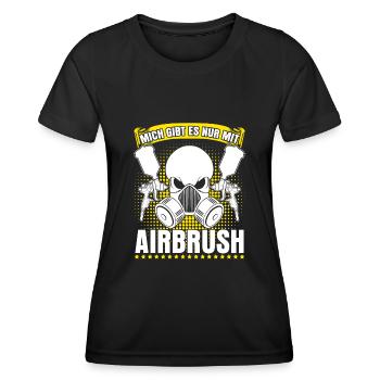 Autolackierer Lackierer Maler Airbrush - Frauen Funktions-T-Shirt - Schwarz - Vorne - AI Model Female 172 light (172cm)