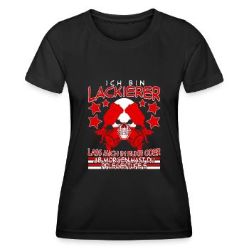 Autolackierer Lackierer Witz Airbrush - Frauen Funktions-T-Shirt - Schwarz - Vorne - AI Model Female 172 light (172cm)