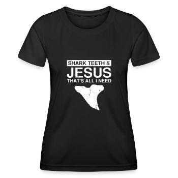 Paleontologist Designs Fossil Hunter Student - Women's Functional T-Shirt - black - Front - AI Model Female 172 light (172cm)