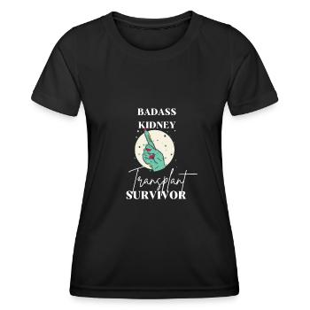 Badass Nierentransplantation Spender überlebender - Frauen Funktions-T-Shirt - Schwarz - Vorne - AI Model Female 172 light (172cm)