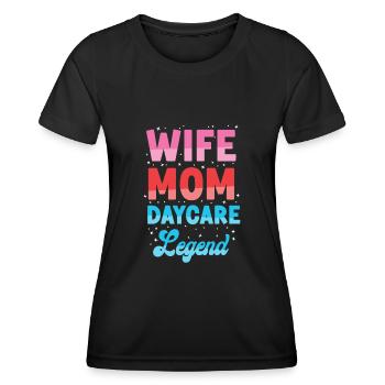 Childcare Daycare Provider Teacher - Women's Functional T-Shirt - black - Front - AI Model Female 172 light (172cm)