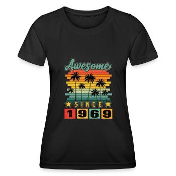 Awesome Since 1969 - Women's Functional T-Shirt - black - Front - AI Model Female 172 light (172cm)