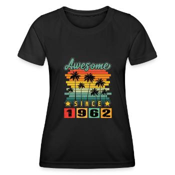 Awesome Since 1962 - Frauen Funktions-T-Shirt - Schwarz - Vorne - AI Model Female 172 light (172cm)