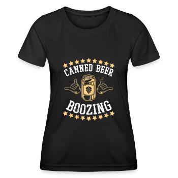 Canned beer drunk! Festival Malle Dosen Beer - Women's Functional T-Shirt - black - Front - AI Model Female 172 light (172cm)