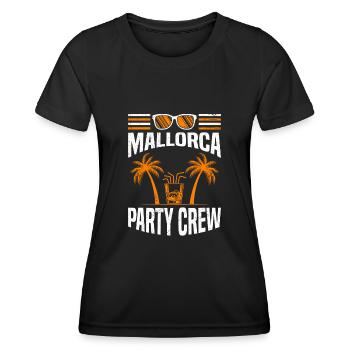 Malle Party Crew Mallorca Fête Vacances - T-shirt sport Femme - noir - Devant - AI Model Female 172 light (172cm)