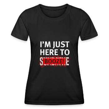 Je ne suis ici que pour boire Malle Mallorca - T-shirt sport Femme - noir - Devant - AI Model Female 172 light (172cm)
