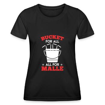 Bucket for Malle all for Malle Malle Crew - Women's Functional T-Shirt - black - Front - AI Model Female 172 light (172cm)