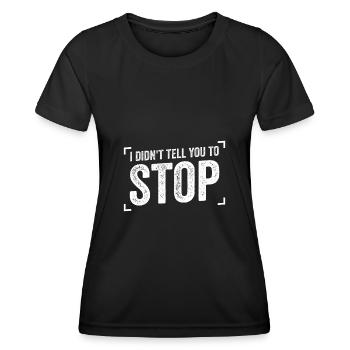 Entraîneur personnel drôle - T-shirt sport Femme - noir - Devant - AI Model Female 172 light (172cm)