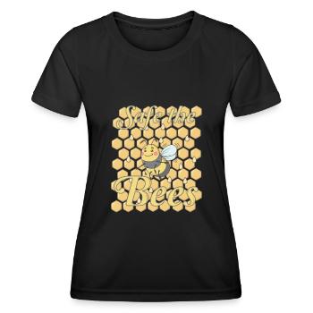 Safe the bees - Beschütze die Bienen - Women's Functional T-Shirt - black - Front - AI Model Female 172 light (172cm)