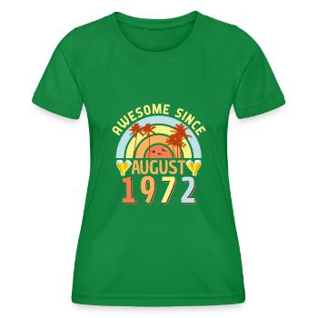 50th anniversary August 1972 - Women's Functional T-Shirt - kelly green - Front - AI Model Female 172 dark (172cm)