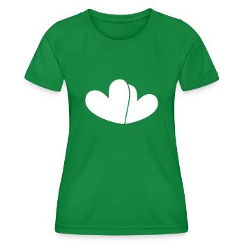 Double Coeur Blanc - T-shirt sport Femme - vert - Devant - AI Model Female 172 dark (172cm)