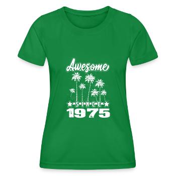 Awesome Since 1975 - Women's Functional T-Shirt - kelly green - Front - AI Model Female 172 dark (172cm)