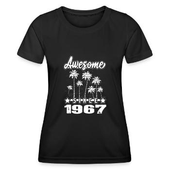 Awesome Since 1967 - Frauen Funktions-T-Shirt - Schwarz - Vorne - AI Model Female 172 light (172cm)