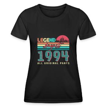 Geburtsmonat August 1994 - Frauen Funktions-T-Shirt - Schwarz - Vorne - AI Model Female 172 light (172cm)