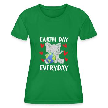 Jour de la Terre Tous les jours - T-shirt sport Femme - vert - Devant - AI Model Female 172 dark (172cm)