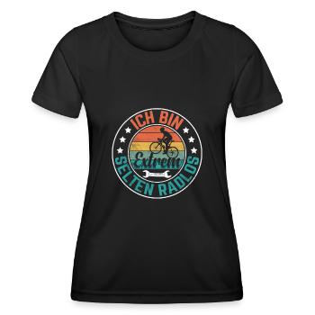 Rad Fahrradfahrer Geschenk Lustiger Spruch - Frauen Funktions-T-Shirt - Schwarz - Vorne - AI Model Female 172 light (172cm)