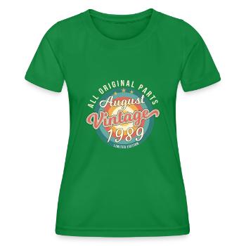 Geboren Im August 1989 - Frauen Funktions-T-Shirt - Kelly Green - Vorne - AI Model Female 172 dark (172cm)