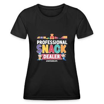 Fournisseur de services de garde d’enfants Enseignant - T-shirt sport Femme - noir - Devant - AI Model Female 172 light (172cm)
