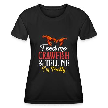 Crabs Cooking Pot Tails Crab Lobster - Women's Functional T-Shirt - black - Front - AI Model Female 172 light (172cm)