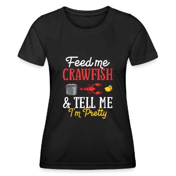 Crabs Cooking Pot Tails Crab Lobster - Women's Functional T-Shirt - black - Front - AI Model Female 172 light (172cm)