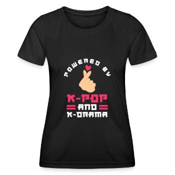 K-Pop K-Drama Musique pop coréenne - T-shirt sport Femme - noir - Devant - AI Model Female 172 light (172cm)