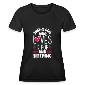 K-Pop K-Drama Musique pop coréenne - T-shirt sport Femme - noir - Devant - AI Model Female 172 light (172cm)