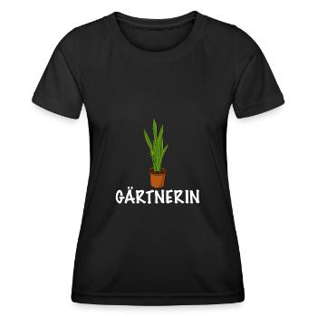 Gärtnerin Garten - Frauen Funktions-T-Shirt - Schwarz - Vorne - AI Model Female 172 light (172cm)