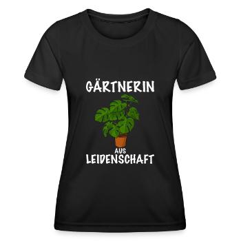 Gärtnerin Pflanze - Frauen Funktions-T-Shirt - Schwarz - Vorne - AI Model Female 172 light (172cm)