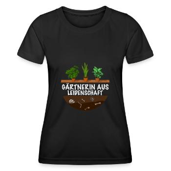 Gärtnerin aus Leidenschaft - Frauen Funktions-T-Shirt - Schwarz - Vorne - AI Model Female 172 light (172cm)