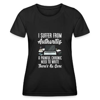 Author Author Funny Author Gift - Women's Functional T-Shirt - black - Front - AI Model Female 172 light (172cm)